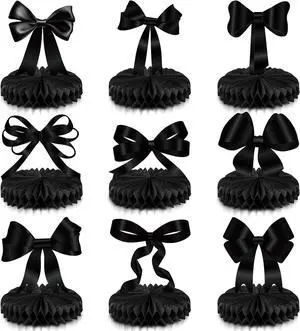 Containlol 9 Pcs Black Bow Birthday Party Decorations Bow Honeycomb Centerpieces Coquette Party Table Decorations Coquette Paper Cutouts Supplies for Bridal Graduation 2026 Bachelorette Decor Containlol 9 Pcs Black Bow Birthday Party Decorations Bow Honeycomb Centerpieces Coquette Party Table Decorations Coquette Paper Cutouts Supplies for Bridal Graduation 2026 Bachelorette Decor