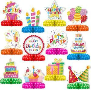 12 Pcs Birthday Table Decorations Colorful Birthday Centerpieces for Tables Happy Birthday Decorations Honeycomb Centerpieces Decor for Kids Happy Birthday Party Supplies 12 Pcs Birthday Table Decorations Colorful Birthday Centerpieces for Tables Happy Birthday Decorations Honeycomb Centerpieces Decor for Kids Happy Birthday Party Supplies