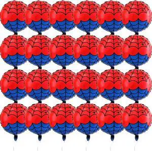 24 PCS 18 Inch Spider Themed Foil Balloons - Happy Birthday Balloon for Vibrant Party Decorations,Durable & Reusable Foil Mylar Balloons,Perfect for Spider Birthday Party Supplies 24 PCS 18 Inch Spider Themed Foil Balloons - Happy Birthday Balloon for Vibrant Party Decorations,Durable & Reusable Foil Mylar Balloons,Perfect for Spider Birthday Party Supplies