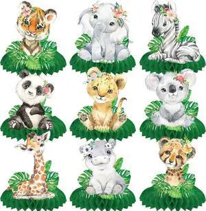 10Pcs Safari Jungle Animal Honeycomb Centerpieces Safari Baby Shower Decorations Jungle Safari Table Centerpieces Decorations for Safari Animal Theme Wild One Party Supplies 10Pcs Safari Jungle Animal Honeycomb Centerpieces Safari Baby Shower Decorations Jungle Safari Table Centerpieces Decorations for Safari Animal Theme Wild One Party Supplies