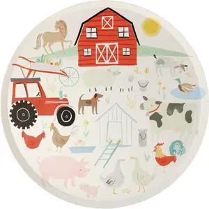 Meri Meri On The Farm Party Plates, Pack of 8 Disposable Paper Plates with Cute, Illustrative Details Great for Farm Themed Party Decorations, Farm Birthday Decorations, and More Meri Meri On The Farm Party Plates, Pack of 8 Disposable Paper Plates with Cute, Illustrative Details Great for Farm Themed Party Decorations, Farm Birthday Decorations, and More