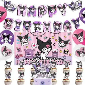 42pcs Kuromis Party Decoration Pack IncludesBannerCake TopperBlackdrop,Balloons for Girl Kuromis party supplies 42pcs Kuromis Party Decoration Pack IncludesBannerCake TopperBlackdrop,Balloons for Girl Kuromis party supplies