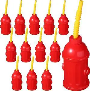 Sratte 12 Pcs Fire Hydrant Straws Cups with Lids Firefighter Birthday Party Favors Red Plastic Fire Hydrant Supplies Cups Firetruck Fireman Party Decorations Sratte 12 Pcs Fire Hydrant Straws Cups with Lids Firefighter Birthday Party Favors Red Plastic Fire Hydrant Supplies Cups Firetruck Fireman Party Decorations