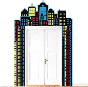 Hero Party Porch Banner Super Themed Hero Birthday Party Decoration Super City Door Banner Skyline Building Porch Sign Hanging Banner Backdrop for Birthday Baby Shower Party Photo Booth Prop Supplies Hero Party Porch Banner Super Themed Hero Birthday Party Decoration Super City Door Banner Skyline Building Porch Sign Hanging Banner Backdrop for Birthday Baby Shower Party Photo Booth Prop Supplies