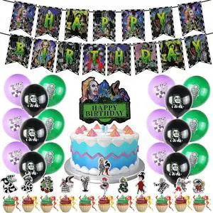 Horror Birthday Party Decorations, Halloween Birthday Party Supplies Decorations Set Include Banner, Balloons, Cake Toppers and Cupcake Toppers for Home Classroom Decor Horror Birthday Party Decorations, Halloween Birthday Party Supplies Decorations Set Include Banner, Balloons, Cake Toppers and Cupcake Toppers for Home Classroom Decor