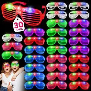 30 Pack LED Glasses ,6 Colors Light Up Glasses Glow In The Dark Party Supplies , Party Glasses for Adults , Glow Shutter Glasses for Valentines Day , New Year's Eve Decoration , Birthday 30 Pack LED Glasses ,6 Colors Light Up Glasses Glow In The Dark Party Supplies , Party Glasses for Adults , Glow Shutter Glasses for Valentines Day , New Year's Eve Decoration , Birthday