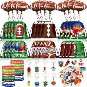 196 Pcs Football Party Favors Drawstring Bags Football Gift Goodie Bag Stuffers Wristband Keychains Sticker Balloon for Birthday Party Team Gift Rewards Supplies 196 Pcs Football Party Favors Drawstring Bags Football Gift Goodie Bag Stuffers Wristband Keychains Sticker Balloon for Birthday Party Team Gift Rewards Supplies