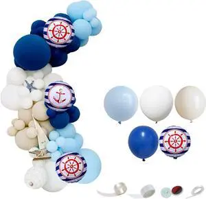 Balloon Garland Kit,101PCS 5 10 12 15 18 Inch Dark Blue Nautical Anchor Party Balloons for Birthday Baby Shower Navigation Theme Sailor Party Birthday Outdoor Party Decoration Supplies Balloon Garland Kit,101PCS 5 10 12 15 18 Inch Dark Blue Nautical Anchor Party Balloons for Birthday Baby Shower Navigation Theme Sailor Party Birthday Outdoor Party Decoration Supplies