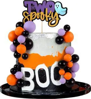 Ercadio 31Pcs Two Spooky Cake Topper Purple Black Orange Balls Cake Decors Halloween Balls Cake Picks for Halloween Spooky 2nd Birthday Party Cake Decoration Supplies Ercadio 31Pcs Two Spooky Cake Topper Purple Black Orange Balls Cake Decors Halloween Balls Cake Picks for Halloween Spooky 2nd Birthday Party Cake Decoration Supplies
