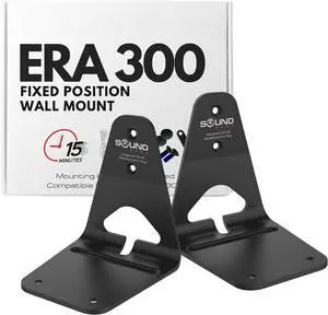 Sound Bass ERA300 Wall Mount Bracket, Low Profile, Black, Twin Pack, Compatible with Sonos ERA 300 Speaker, Complete with All Fixing Hardware Sound Bass ERA300 Wall Mount Bracket, Low Profile, Black, Twin Pack, Compatible with Sonos ERA 300 Speaker, Complete with All Fixing Hardware
