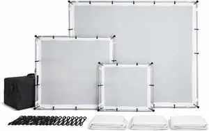 Glide Gear BFS 100 Butterfly Scrim 4x4, 6x6, 8x8 Diffuser 3 Nylon Silks, Quick-Setup Frame, C-Stand Clamps Included Glide Gear BFS 100 Butterfly Scrim 4x4, 6x6, 8x8 Diffuser 3 Nylon Silks, Quick-Setup Frame, C-Stand Clamps Included