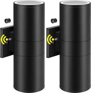 Dusk to Dawn Sensor Outdoor Wall Light, Up and Down Cylinder Outdoor Wall Sconce Light Aluminum Modern Exterior Light Fixture IP65 Waterproof ETL(Bulbs Not Included) Dusk to Dawn Sensor Outdoor Wall Light, Up and Down Cylinder Outdoor Wall Sconce Light Aluminum Modern Exterior Light Fixture IP65 Waterproof ETL(Bulbs Not Included)