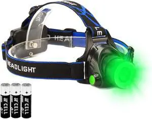Green LED Headlamp Waterproof Head Torch Light with Zoomable and 3 Mode Best for Hunting, Outdoor Activities, Climbing, Astronomy Green LED Headlamp Waterproof Head Torch Light with Zoomable and 3 Mode Best for Hunting, Outdoor Activities, Climbing, Astronomy