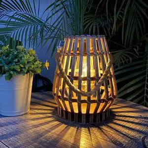Solar Hanging Lantern Outdoor , Waterproof Natural Bamboo Lanterns with Handle Edison Bulb Design Solar Table Lamp Lights Decoration for Courtyard Patio Garden Farmhouse Solar Hanging Lantern Outdoor , Waterproof Natural Bamboo Lanterns with Handle Edison Bulb Design Solar Table Lamp Lights Decoration for Courtyard Patio Garden Farmhouse