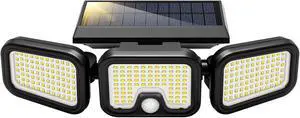 VIVOHOME Solar Flood Lights Outdoor, 256 LED 2500LM Motion Sensor Lights, 3 Adjustable Heads Security Lights, IP65 Waterproof, 270° Wide Lighting Angle Solar Powered Lights for Porch, Yard VIVOHOME Solar Flood Lights Outdoor, 256 LED 2500LM Motion Sensor Lights, 3 Adjustable Heads Security Lights, IP65 Waterproof, 270° Wide Lighting Angle Solar Powered Lights for Porch, Yard