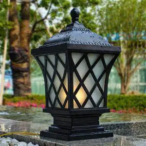 Outdoor Column Lights, 24.4 Modern Column Lamp IP54 Waterproof Glass Post Light Outdoor E26 Aluminum Fence Post Light Fixtures for Villa Garden Park Lighting Black Pillar Lights Outdoor Column Lights, 24.4 Modern Column Lamp IP54 Waterproof Glass Post Light Outdoor E26 Aluminum Fence Post Light Fixtures for Villa Garden Park Lighting Black Pillar Lights