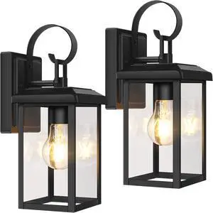 BesLowe 2-Pack Outdoor Wall Light Fixtures, Exterior Lighting Fixtures Wall Mount, Waterproof Porch Lights Outdoor Wall Sconces Lanterns, Modern Outside Lights for House Front Door Garage, Black BesLowe 2-Pack Outdoor Wall Light Fixtures, Exterior Lighting Fixtures Wall Mount, Waterproof Porch Lights Outdoor Wall Sconces Lanterns, Modern Outside Lights for House Front Door Garage, Black