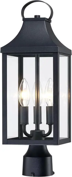 18.62 Post Light Outdoor, Large 3-Light Lamp Post Light Fixture, Modern Pillar Outside Lighting Waterproof Post Lantern Lamp Outdoor Post Light Fixtures Pole Lights for Porch, 1 Pack 18.62 Post Light Outdoor, Large 3-Light Lamp Post Light Fixture, Modern Pillar Outside Lighting Waterproof Post Lantern Lamp Outdoor Post Light Fixtures Pole Lights for Porch, 1 Pack