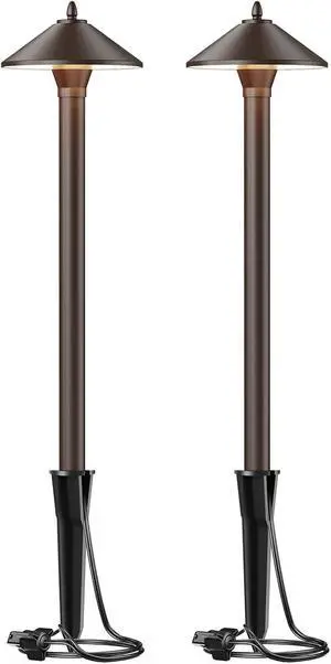 Malibu Low Voltage Pathway Lights, 10W Pro Style Halogen Landscape Lighting, 2Pack 2700K Warm White Path Light, 12V AC Bronze Outdoor Walkway Lights for Yard Garden 8308-9103 Malibu Low Voltage Pathway Lights, 10W Pro Style Halogen Landscape Lighting, 2Pack 2700K Warm White Path Light, 12V AC Bronze Outdoor Walkway Lights for Yard Garden 8308-9103