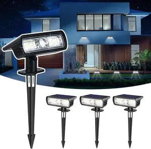 Toodour Solar Spot Light Outdoor, 4 Pack Solar Lights Outdoor with 2 Modes, Waterproof Solar Powered Flood Lights Landscape Lighting for Yard Garden Home Pathway Walkway Outdoor Decor - Cool White Toodour Solar Spot Light Outdoor, 4 Pack Solar Lights Outdoor with 2 Modes, Waterproof Solar Powered Flood Lights Landscape Lighting for Yard Garden Home Pathway Walkway Outdoor Decor - Cool White