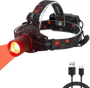 XLENTGEN Red Light Hunting Headlamp Rechargeable Red LED Headlamps 3 Modes Super Bright Red Headlamp for Coon Coyote Hog Predator Hunting Astronomy & Night Photography (Batteries Included) XLENTGEN Red Light Hunting Headlamp Rechargeable Red LED Headlamps 3 Modes Super Bright Red Headlamp for Coon Coyote Hog Predator Hunting Astronomy & Night Photography (Batteries Included)