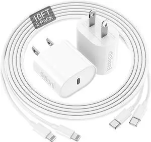 for iPhone Charger Fast Charging 10 FT, Long USB C to Lighting Cable 10 Foot with 20W USB C Rapid Phone Charger Block, Compatible with iPhone 14 Pro/13Pro Max/12/11Pro/Mini, 2 Pack-White for iPhone Charger Fast Charging 10 FT, Long USB C to Lighting Cable 10 Foot with 20W USB C Rapid Phone Charger Block, Compatible with iPhone 14 Pro/13Pro Max/12/11Pro/Mini, 2 Pack-White