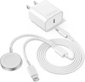 Upgraded USB C Charger for Apple Watch, 2 in 1 Phone and iWatch Magnetic Fast Charging Cable 6FT with USB-C Wall Charger, Compatible with Apple Watch Series 10/9/8/7/6/SE/5/4, for iPhone 14/13/12 Upgraded USB C Charger for Apple Watch, 2 in 1 Phone and iWatch Magnetic Fast Charging Cable 6FT with USB-C Wall Charger, Compatible with Apple Watch Series 10/9/8/7/6/SE/5/4, for iPhone 14/13/12