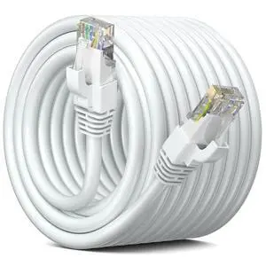 Maximm Cat6 Ethernet Cable Ft White, 10Gbps 550MHz UTP Cord Maximm Cat6 Ethernet Cable Ft White, 10Gbps 550MHz UTP Cord