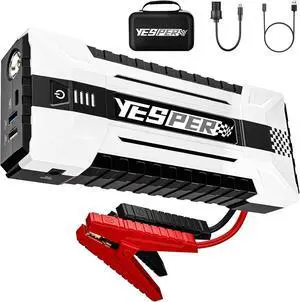 YESPER 4120A Jump Starter, 12V Car Battery Jumper Starter Portable (All Gas, up to 10.0L Diesel Engine), 26800mAh Battery Start Booster Pack, Jump Box with Carry Case, Jumper Cables, LED Light YESPER 4120A Jump Starter, 12V Car Battery Jumper Starter Portable (All Gas, up to 10.0L Diesel Engine), 26800mAh Battery Start Booster Pack, Jump Box with Carry Case, Jumper Cables, LED Light