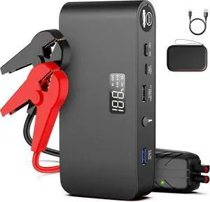 BOOKOO Car Battery Jump Starter 4000A,16000mAh Portable Battery Jumper Cables for Car 8L Gas 7L Diesel Engines,Jump Box with USB QC 3.0 PD 18W Fast Charging,3 LED Modes with SOS for Emergency Use BOOKOO Car Battery Jump Starter 4000A,16000mAh Portable Battery Jumper Cables for Car 8L Gas 7L Diesel Engines,Jump Box with USB QC 3.0 PD 18W Fast Charging,3 LED Modes with SOS for Emergency Use