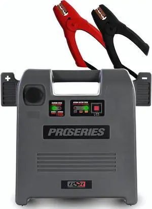 Schumacher Electric Car Battery Jump Starter & Portable Power Station - 1800 Peak Amps - 12V DC Power Outlet - with Overload & Short-Circuit Protection & Jumper Cables - DSR119 Schumacher Electric Car Battery Jump Starter & Portable Power Station - 1800 Peak Amps - 12V DC Power Outlet - with Overload & Short-Circuit Protection & Jumper Cables - DSR119