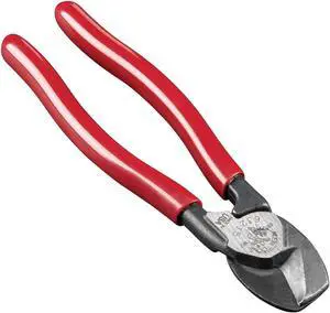 Klein Tools 63215 Cable Cutter, Made in USA, High-Leverage 6.5-Inch Compact, Forged From US Made Steel, Ideal for Cutting Aluminum and Copper Cable Klein Tools 63215 Cable Cutter, Made in USA, High-Leverage 6.5-Inch Compact, Forged From US Made Steel, Ideal for Cutting Aluminum and Copper Cable