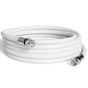 THE CIMPLE CO - RG6 Coaxial Cable 50 FT - RG6 Coax Cable for TVs, Antennas, Internet, CATV, Audio/Video - Dual Shielded Indoor/Outdoor Coax Wire 50 Feet (15 Meters), White THE CIMPLE CO - RG6 Coaxial Cable 50 FT - RG6 Coax Cable for TVs, Antennas, Internet, CATV, Audio/Video - Dual Shielded Indoor/Outdoor Coax Wire 50 Feet (15 Meters), White