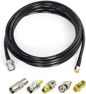 Superbat SMA Male to BNC Male Cable 6.5ft RG58 Coaxial Cable + 5pcs SMA to BNC Adapter Kit for RF Applications/Antennas/Wireless LAN Devices/Wi-Fi Radios External Antenna etc. Superbat SMA Male to BNC Male Cable 6.5ft RG58 Coaxial Cable + 5pcs SMA to BNC Adapter Kit for RF Applications/Antennas/Wireless LAN Devices/Wi-Fi Radios External Antenna etc.