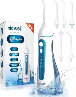 Nicwell Water Dental Flosser Pick for Teeth: 4 Modes Cordless Portable Rechargeable Oral Irrigator IPX7 Waterproof Cleaner Pik Deep Cleaning Flossing Pic Machine for Home Travel Nicwell Water Dental Flosser Pick for Teeth: 4 Modes Cordless Portable Rechargeable Oral Irrigator IPX7 Waterproof Cleaner Pik Deep Cleaning Flossing Pic Machine for Home Travel