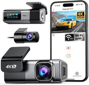Navycrest 4K Dash Cam Front and Rear, Built-in 5G WiFi, Dash Camera for Cars 4K Front and 1080P Rear, Dashcams for Cars Loop Recording, Gravity Sensor, 24-Hours Parking Mode, SD Card NOT Included Navycrest 4K Dash Cam Front and Rear, Built-in 5G WiFi, Dash Camera for Cars 4K Front and 1080P Rear, Dashcams for Cars Loop Recording, Gravity Sensor, 24-Hours Parking Mode, SD Card NOT Included