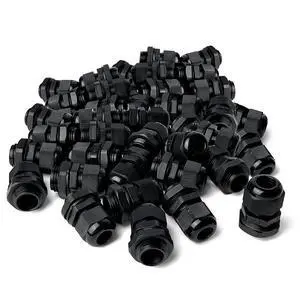 MGI SpeedWare 1/2" NPT Strain Relief Nylon Cord Grip Cable Glands, Black Plastic Grommet 100-Pack MGI SpeedWare 1/2" NPT Strain Relief Nylon Cord Grip Cable Glands, Black Plastic Grommet 100-Pack
