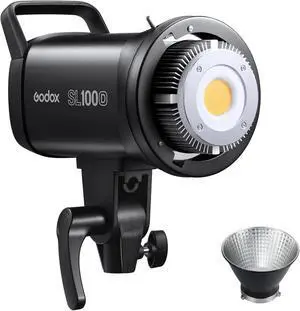Godox SL100D 100W Daylight LED Video Light 32,100Lux@1M, 5600K, CRI 96+, Bowens Mount LED Continuous Light, 8 FX, App Control, Silent Studio Lighting for Video Recording, Photography, Live Streaming Godox SL100D 100W Daylight LED Video Light 32,100Lux@1M, 5600K, CRI 96+, Bowens Mount LED Continuous Light, 8 FX, App Control, Silent Studio Lighting for Video Recording, Photography, Live Streaming