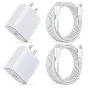 for iPhone 16 15 Charger Fast Charging,2 Pack 20W Wall Charger Block with USB Type c Braided Cable 6ft Charging Cord for iPhone 16 15 Series,for i.Pad Pro 12.9/11 in/Pad air 5/4 for iPhone 16 15 Charger Fast Charging,2 Pack 20W Wall Charger Block with USB Type c Braided Cable 6ft Charging Cord for iPhone 16 15 Series,for i.Pad Pro 12.9/11 in/Pad air 5/4