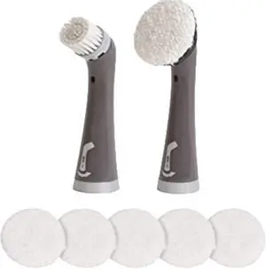Rubbermaid Reveal Power Scrubber Attachable Soft Bristle & Velcro Head with 6 Microfiber Pads for Cordless Electric Battery Powered Scrub Brush Ideal for Shoes/Sneakers/Car Trim/Tires/Furniture Rubbermaid Reveal Power Scrubber Attachable Soft Bristle & Velcro Head with 6 Microfiber Pads for Cordless Electric Battery Powered Scrub Brush Ideal for Shoes/Sneakers/Car Trim/Tires/Furniture