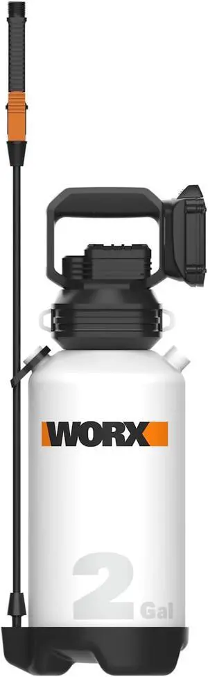 WORX Cordless Yard Sprayer 20V 2-Gallon, WG829 | Automatic Pump; Variable Spray Nozzle; Battery & Charger Included; PowerShare WORX Cordless Yard Sprayer 20V 2-Gallon, WG829 | Automatic Pump; Variable Spray Nozzle; Battery & Charger Included; PowerShare