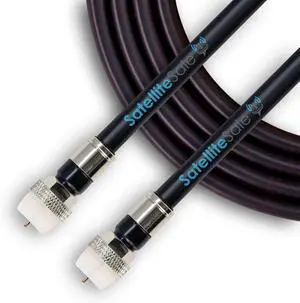 SatelliteSale Digital RG-6/U 75 Ohm Coaxial Cable with F-Type Waterproof Connectors Indoor/Outdoor Universal Wire Black Cord 50 feet SatelliteSale Digital RG-6/U 75 Ohm Coaxial Cable with F-Type Waterproof Connectors Indoor/Outdoor Universal Wire Black Cord 50 feet