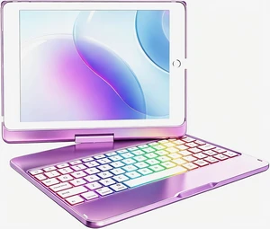 MMK iPad Keyboard Case for iPad 6th Gen 2018,5th Gen 2017, Pro 9.7, Air 2,Air 1, Backlit 10 Color 360 Screen Rotation Case with Keyboard, Auto Sleep/Wake - Violet MMK iPad Keyboard Case for iPad 6th Gen 2018,5th Gen 2017, Pro 9.7, Air 2,Air 1, Backlit 10 Color 360 Screen Rotation Case with Keyboard, Auto Sleep/Wake - Violet