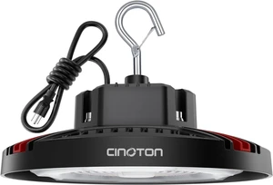 CINOTON 160W UFO LED High Bay Light, Aluminum LED Shop Lights with 24000LM, 5000K Commercial Bay Lighting for Warehouse Garage Workshop Factory, 6' Cable & Safety Rope, ETL Listed 1 Pack CINOTON 160W UFO LED High Bay Light, Aluminum LED Shop Lights with 24000LM, 5000K Commercial Bay Lighting for Warehouse Garage Workshop Factory, 6' Cable & Safety Rope, ETL Listed 1 Pack