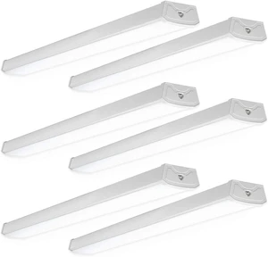 Sunco 6 Pack LED Shop Lights 4ft, Wraparound Fixtures, 40W=300W, Linkable Sunco 6 Pack LED Shop Lights 4ft, Wraparound Fixtures, 40W=300W, Linkable