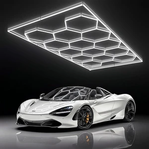 Hexagon Garage Light - Hexagon led Lights, High Brightness 566W 70750LM 6500K Super Bright Honeycomb Lights for Garage, Basement, Warehouse, Auto Beauty Shop, Car Detailing Shop Hexagon Garage Light - Hexagon led Lights, High Brightness 566W 70750LM 6500K Super Bright Honeycomb Lights for Garage, Basement, Warehouse, Auto Beauty Shop, Car Detailing Shop