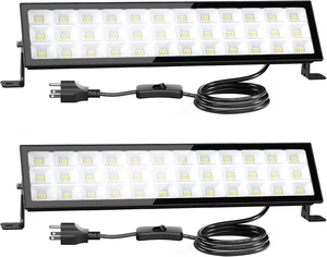 Onforu LED Shop Lights,100W 14000lm Ultra Bright LED Work Lights with Plug,6500K Daylight White Garage Light,IP66 Waterproof Lighting for Garage Warehouses Workshop(2 Pack) Onforu LED Shop Lights,100W 14000lm Ultra Bright LED Work Lights with Plug,6500K Daylight White Garage Light,IP66 Waterproof Lighting for Garage Warehouses Workshop(2 Pack)