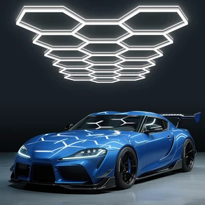 Hexagon Garage Lights 18 Girds, LED Car Detailing Lighting Hexagon Garage Lights 18 Girds, LED Car Detailing Lighting