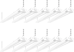 hykolity 10 Pack 4FT Linkable LED Utility Light Fixture, 4400lm, 42W, 5000K Daylight for Workshop, Garage, Hanging or Surface Mount, with Power Cord, ETL hykolity 10 Pack 4FT Linkable LED Utility Light Fixture, 4400lm, 42W, 5000K Daylight for Workshop, Garage, Hanging or Surface Mount, with Power Cord, ETL