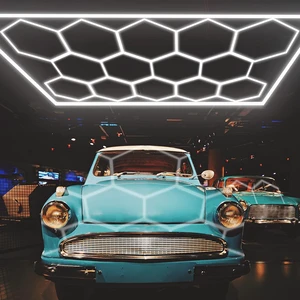 LZHOME LED Hexagon Garage Light - Super Bright 900W 108000LM Car Detailing Shop Ceiling Lights Lighting System for Home Gym Workshop Basement Warehouse 45CM/Lamp Tube LZHOME LED Hexagon Garage Light - Super Bright 900W 108000LM Car Detailing Shop Ceiling Lights Lighting System for Home Gym Workshop Basement Warehouse 45CM/Lamp Tube
